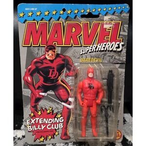 1990 Toy Biz Marvel Super Heroes Daredevil Billy Club Action Figure
